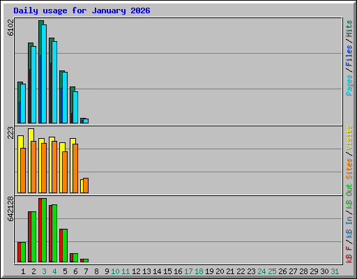Daily usage for January 2026