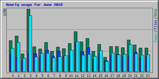 Hourly usage for June 2018