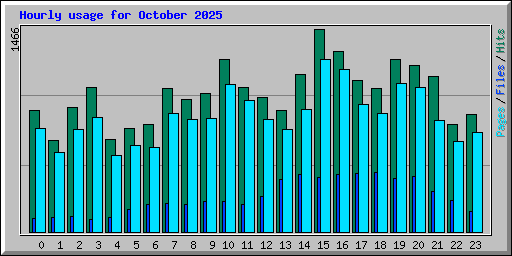 Hourly usage for October 2025