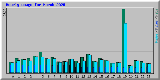 Hourly usage for March 2026