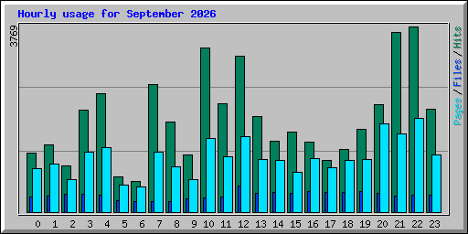 Hourly usage for September 2026